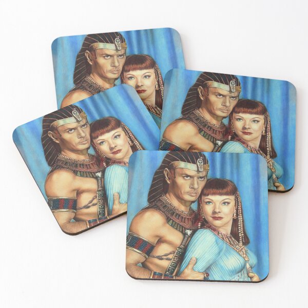 Artikelvorschau, Yul Brynner und Anne Baxter Farbstift @ www.KeithMcDowellArtist.com entworfen und verkauft von © Keith McDowell, Artist.