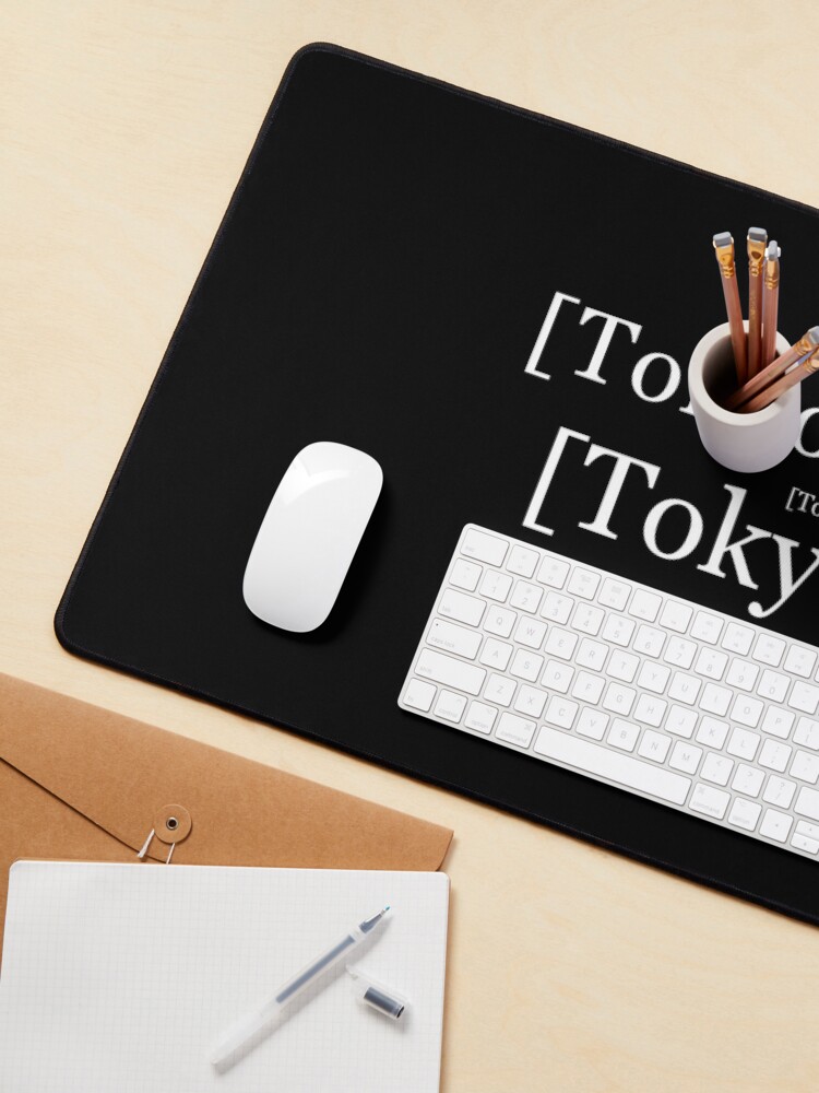 Alternate view of Tokyo Japan in Brackets Repeated Multiple Times Across the Design Mouse Pad