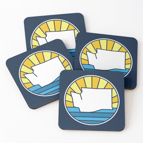 Item preview, Washington Navy Blue State WA Sunset and Water designed and sold by toutwearapparel.