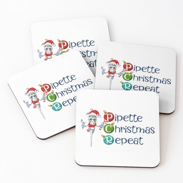 Item preview, PCR Pipette Christmas Repeat Science Biology Sciart Holiday Season Design  designed and sold by Zit-Zat-Zot.