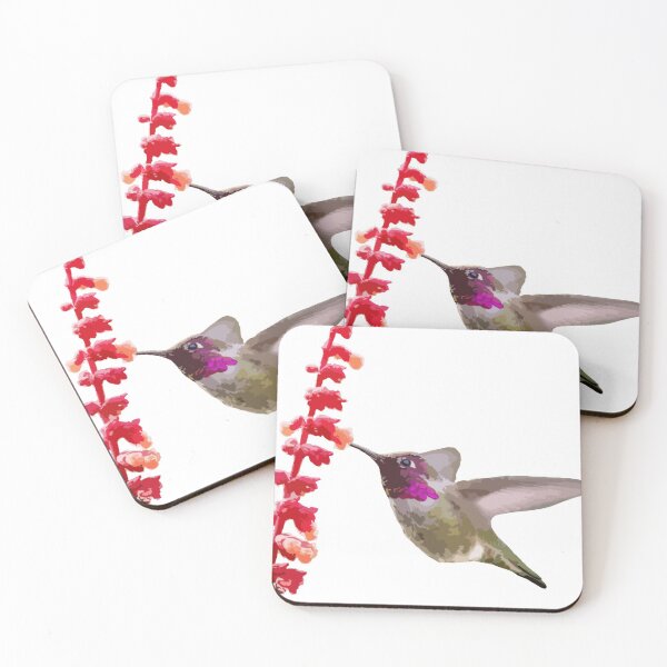 Item preview, Pink Hummingbird Bird With Flower designed and sold by AvianWorld.