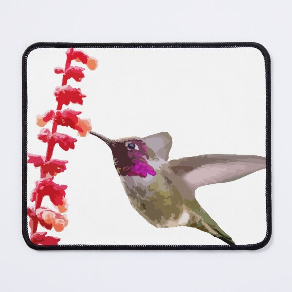 Item preview, Pink Hummingbird Bird With Flower designed and sold by AvianWorld.