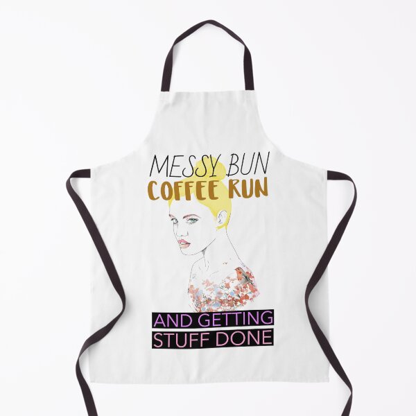 Item preview, MESSY BUN COFFEE RUN AND GETTING STUFF DONE T-SHIRT designed and sold by BestCoolStuff.