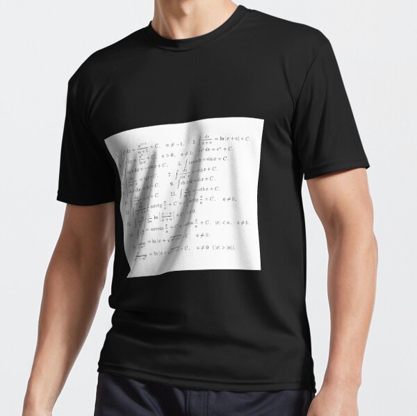 Table of basic indefinite integrals Active T-Shirt