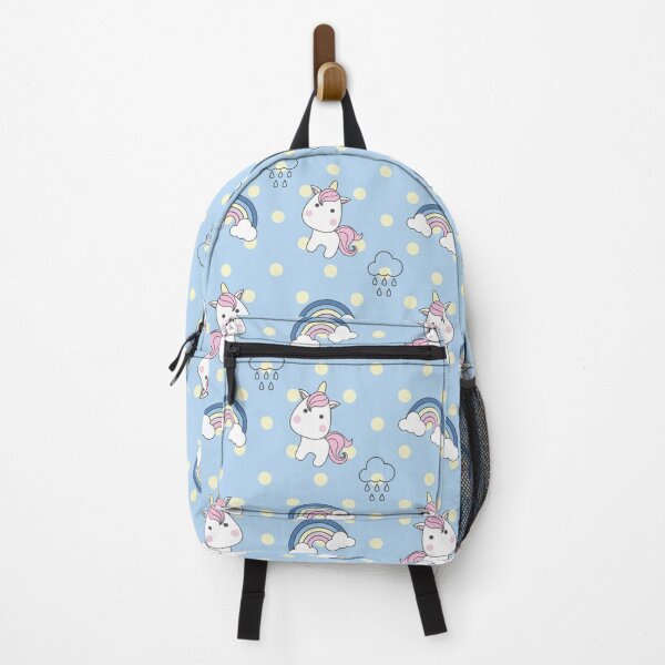Item preview, Cute unicorn in sky blue pollka dot designed and sold by RoslynArt.