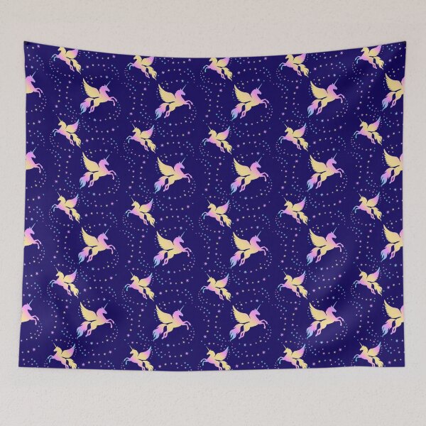 Item preview, Flying unicorn on the starry sky designed and sold by RoslynArt.
