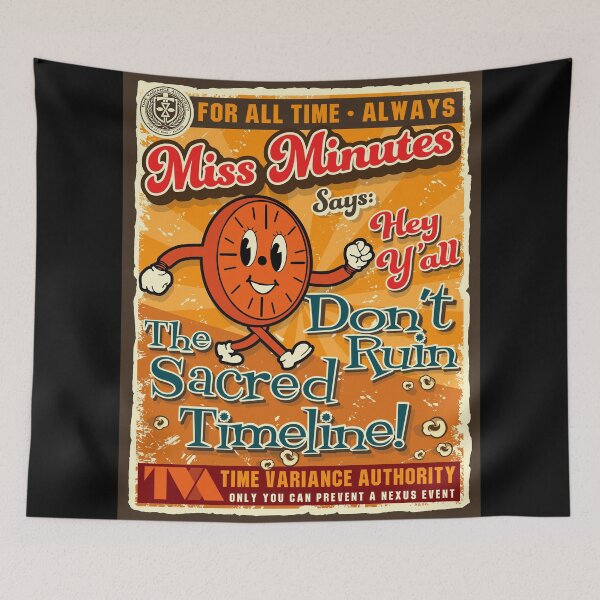 Item preview, TVA Miss Minutes Retro Poster designed and sold by Alema Art.