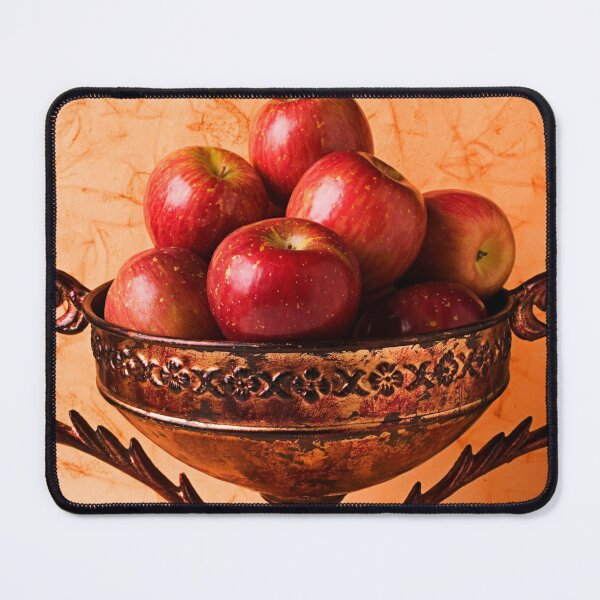 Item preview, Brass bowl with fuji apples designed and sold by Garry Gay.