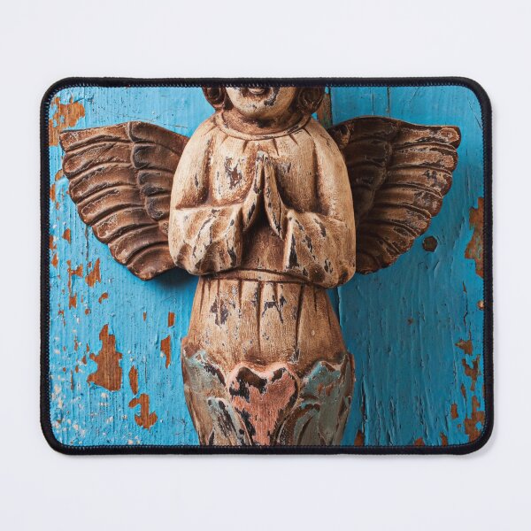 Item preview, Angel on blue wooden wall designed and sold by Garry Gay.