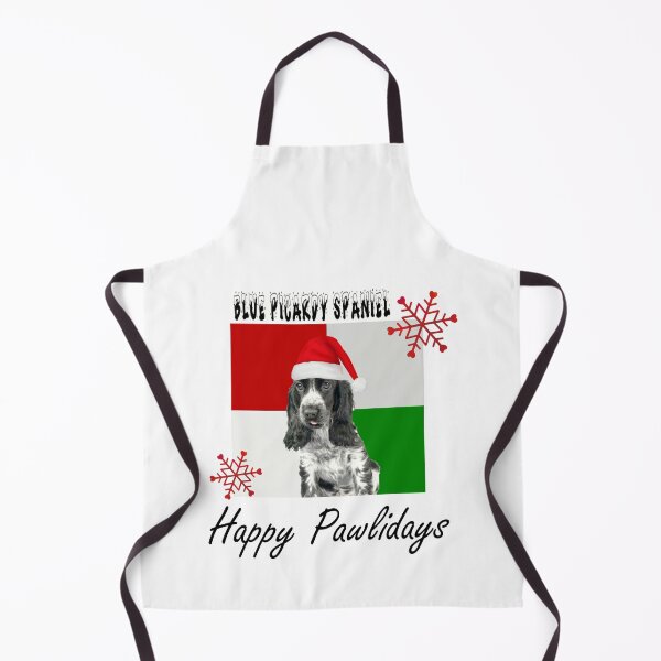 Item preview, Happy Pawlidays – Christmas Blue Picardy Spaniel Dog Design w/ Santa Hat designed and sold by platinumblks.