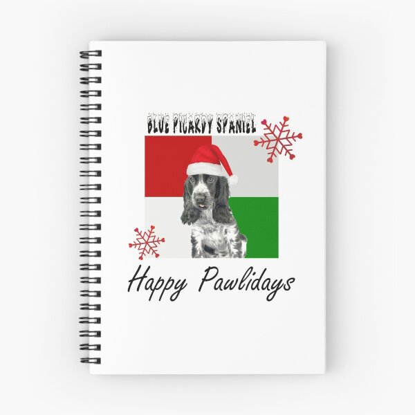 Item preview, Happy Pawlidays – Christmas Blue Picardy Spaniel Dog Design w/ Santa Hat designed and sold by platinumblks.