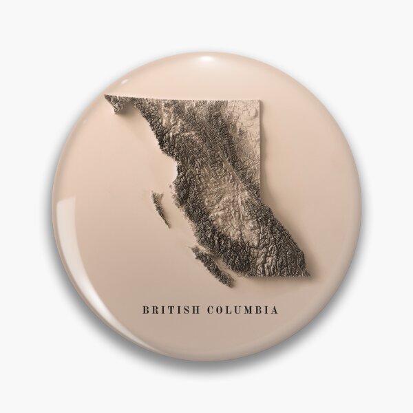 Item preview, British Columbia, Canada Relief Map 3D digitally-rendered designed and sold by ThinkAboutMaps.