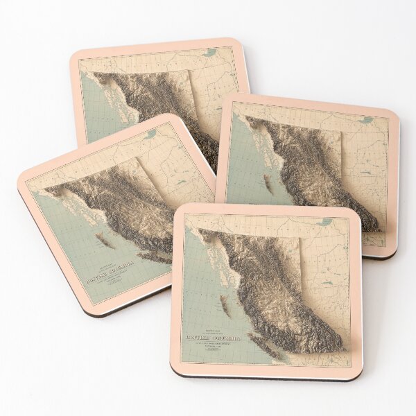 Item preview, 1899 British Columbia, Canada Relief Map 3D digitally-rendered designed and sold by ThinkAboutMaps.