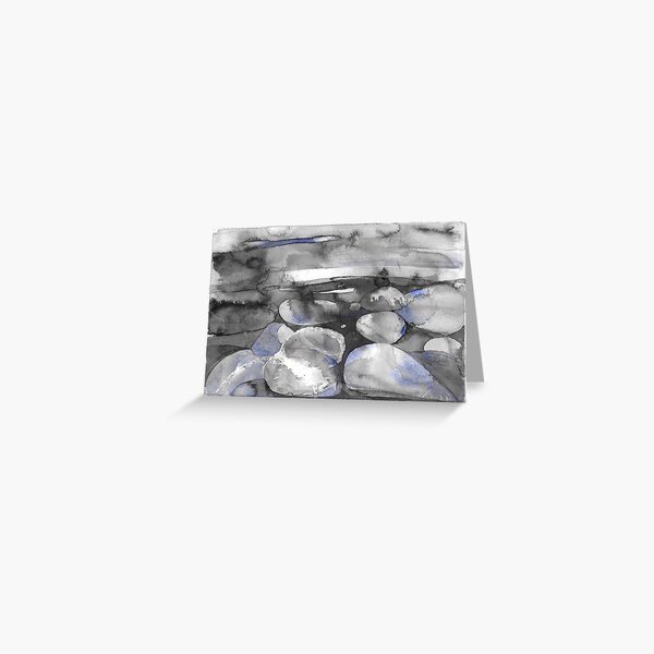 River Rocks at Twilight Greeting Card