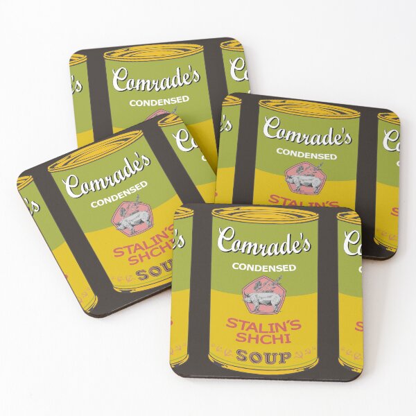 Item preview, Soviet Andy Warhol soups - Comrade Pop Art - Stalins Shchi (dark background) designed and sold by Groenendijk.