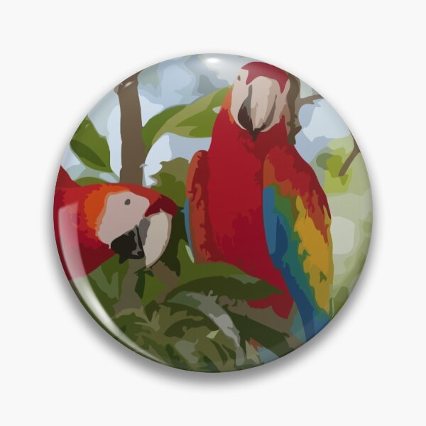 Item preview, Macaw Parrots in Rainforest Jungle designed and sold by AvianWorld.