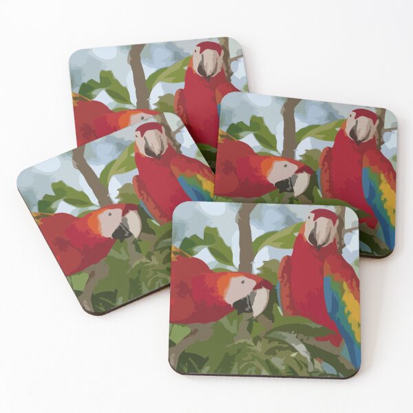 Item preview, Macaw Parrots in Rainforest Jungle designed and sold by AvianWorld.
