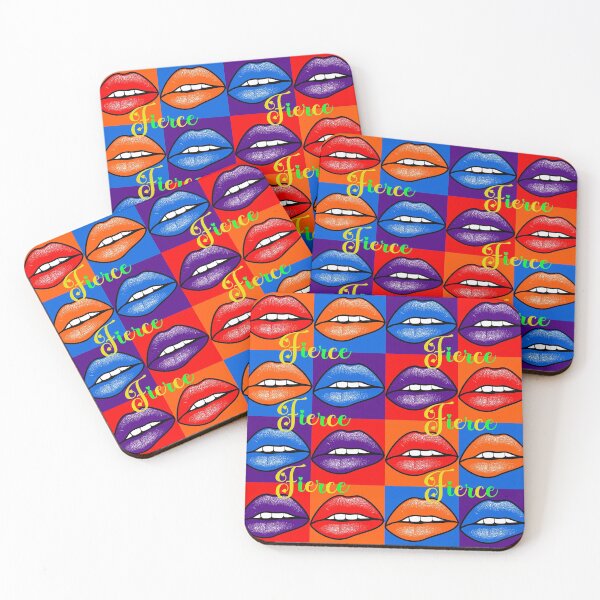 Item preview, Fierce Rainbow Lips Pattern designed and sold by Wheeler-Styl3.