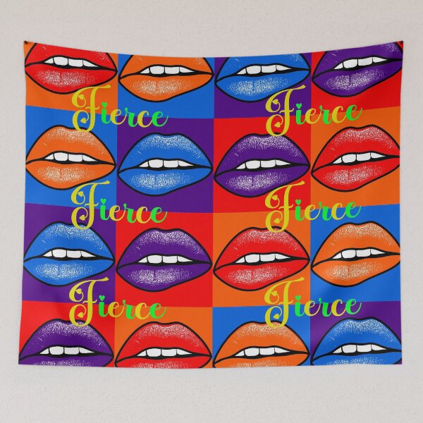 Item preview, Fierce Rainbow Lips Pattern designed and sold by Wheeler-Styl3.