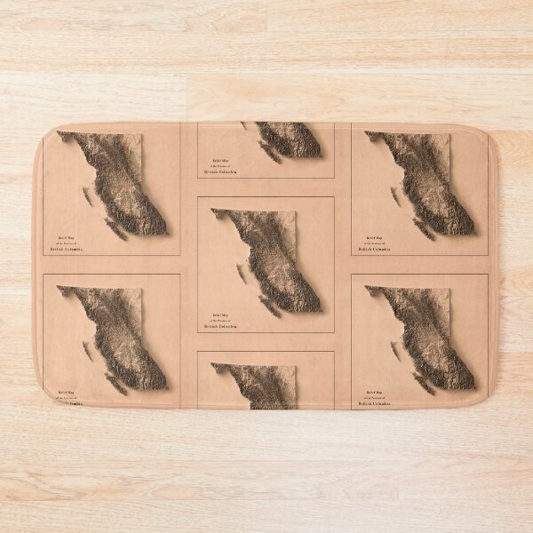Item preview, British Columbia, Canada Relief Map 3D digitally-rendered designed and sold by ThinkAboutMaps.