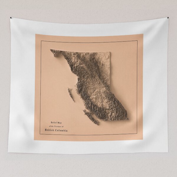 Item preview, British Columbia, Canada Relief Map 3D digitally-rendered designed and sold by ThinkAboutMaps.