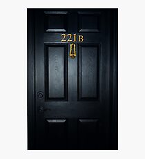 Sherlock 221b Door Photographic Print