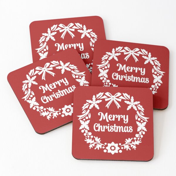 Item preview, Merry Christmas Wreath Holiday Season Quote designed and sold by Bad Kitty Designz.
