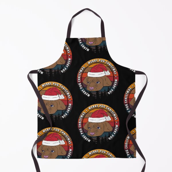 Item preview, Merry Pug Christmas distressed sunset retro dog face design designed and sold by SamRVstore.