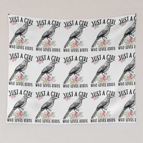 Item preview, Just a girl who loves birds floral designed and sold by LarinaBeauty.