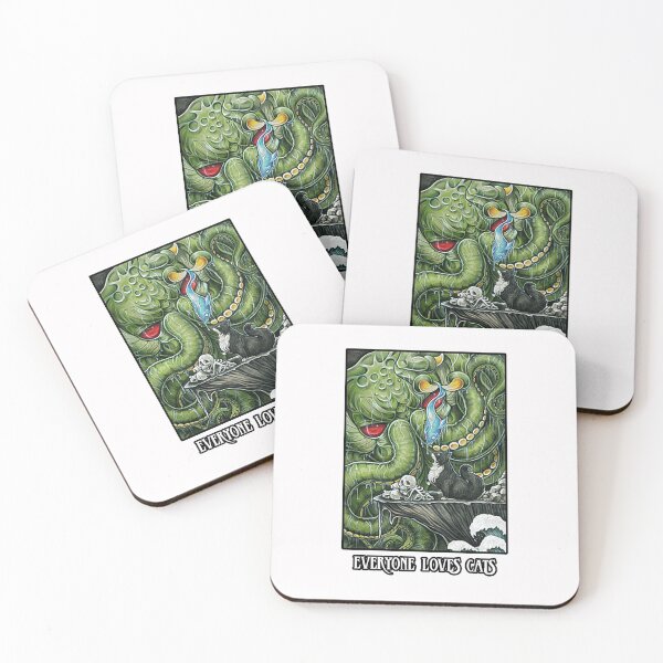Item preview, Cthulhu Feeding Cat - Cat Quote  designed and sold by JACKSONWEI02.