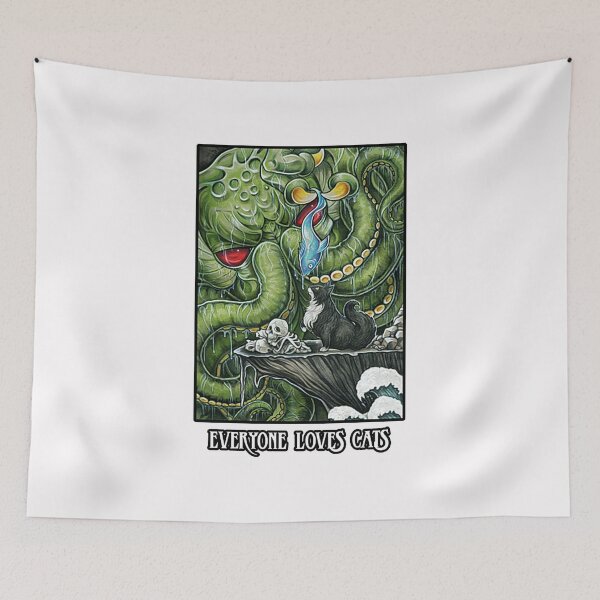 Item preview, Cthulhu Feeding Cat - Cat Quote  designed and sold by JACKSONWEI02.