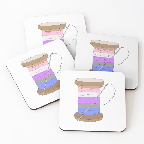 Item preview, Thread Spool (Pastel Genderfluid) designed and sold by nklange240.