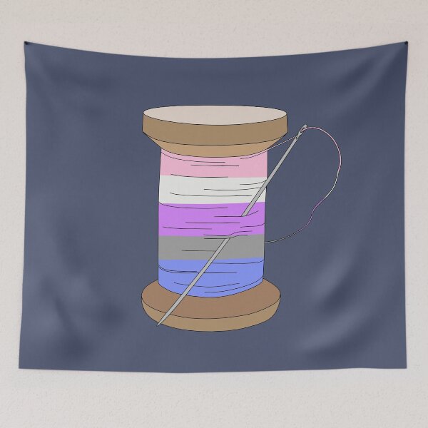 Item preview, Thread Spool (Pastel Genderfluid) designed and sold by nklange240.