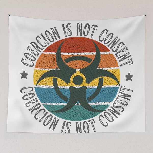 Item preview, Coercion is not consent retro sunset print designed and sold by Auntieck.