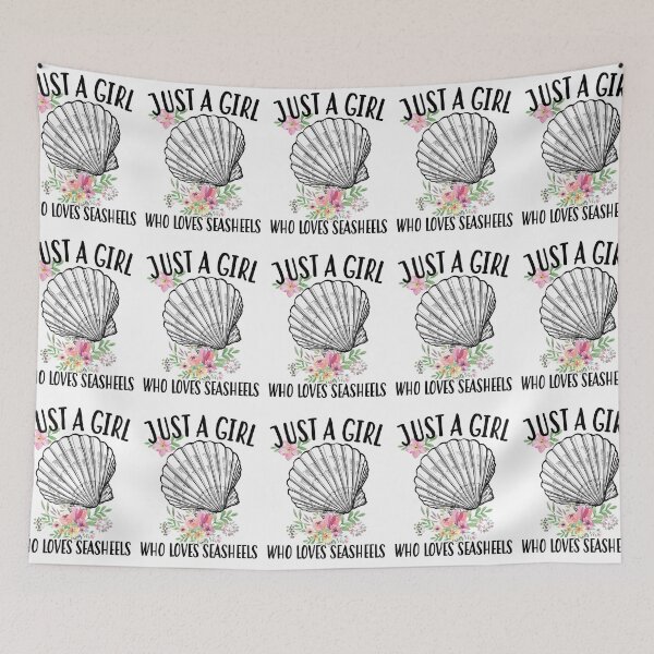 Item preview, Just a girl who loves seashells floral designed and sold by LarinaBeauty.