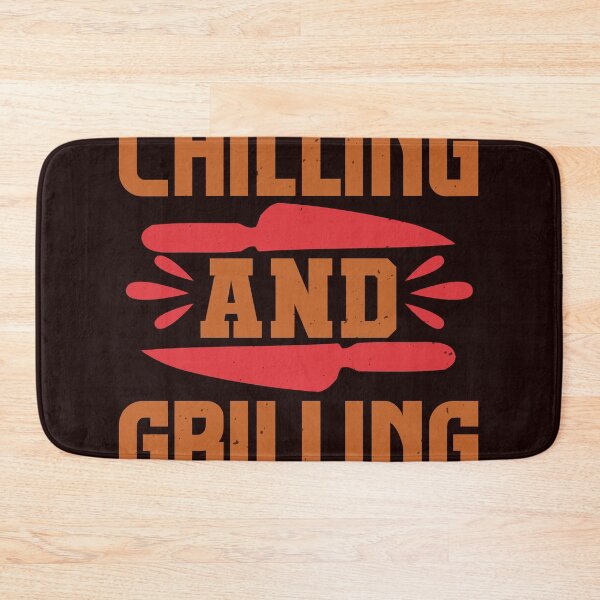 Item preview, Chilling and Grilling - Funny BBQ Shirt designed and sold by StreetShirts1.