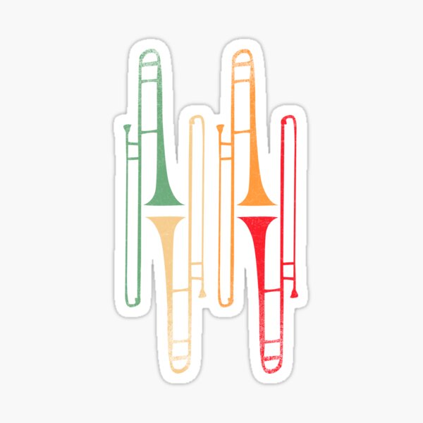 "funny trombone quotes trombone retro" Sticker by EfendiTee Redbubble