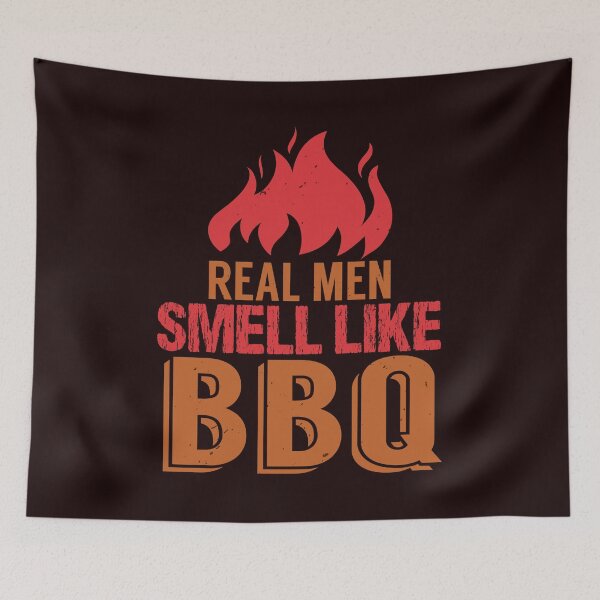 Item preview, Real Men Smell Like BBQ - Funny BBQ Shirt designed and sold by StreetShirts1.