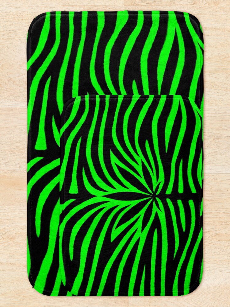 Thumbnail 5 of 6, Bath Mat, Green Tiger designed and sold by Skyvora.