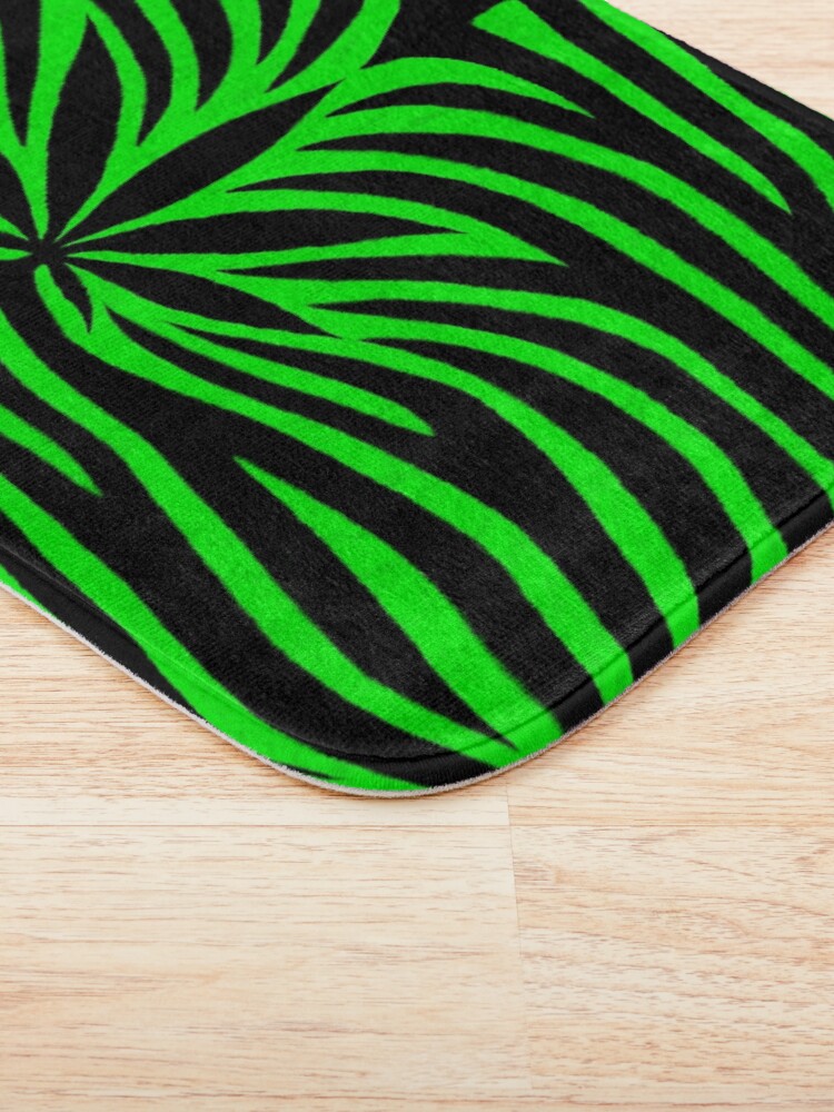 Thumbnail 3 of 6, Bath Mat, Green Tiger designed and sold by Skyvora.