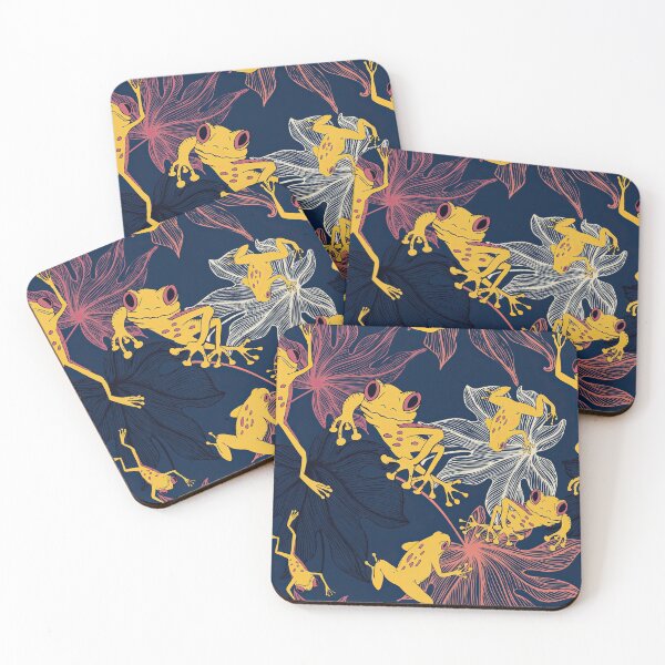 Item preview, Yellow Frog On Leaves  designed and sold by LarinaBeauty.