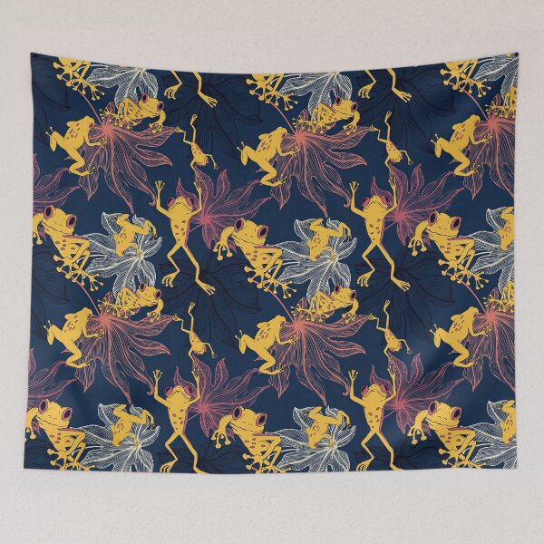 Item preview, Yellow Frog On Leaves  designed and sold by LarinaBeauty.