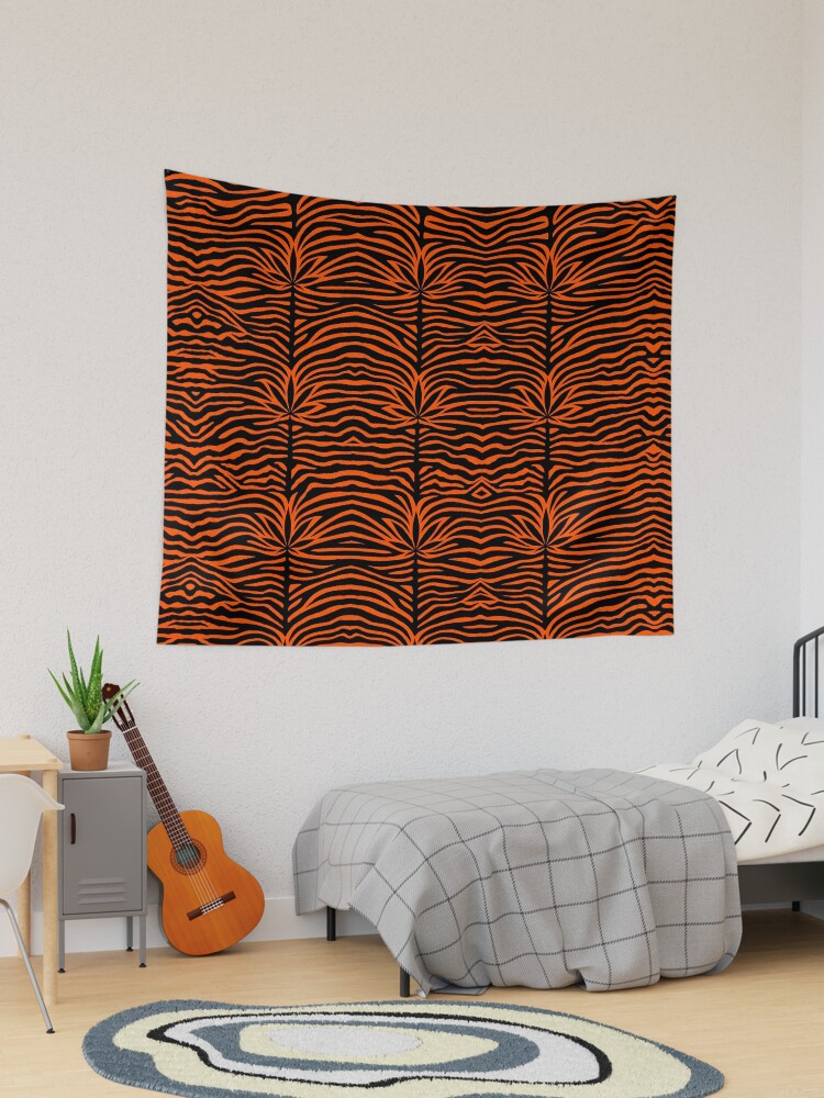 Thumbnail 1 of 3, Tapestry, Orange Tiger designed and sold by Skyvora.