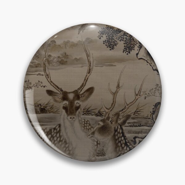 Item preview, Vintage Deer and Monkeys by Kawanabe Kyōsai - Retouched designed and sold by autumnsspov.