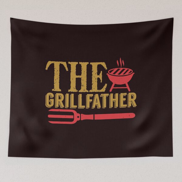 Item preview, The Grillfather - Funny BBQ Shirt designed and sold by StreetShirts1.