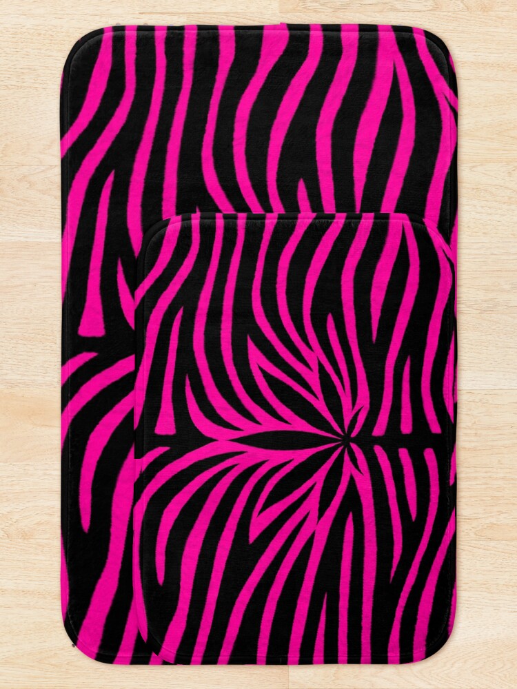 Thumbnail 5 of 6, Bath Mat, Pink Tiger designed and sold by Skyvora.