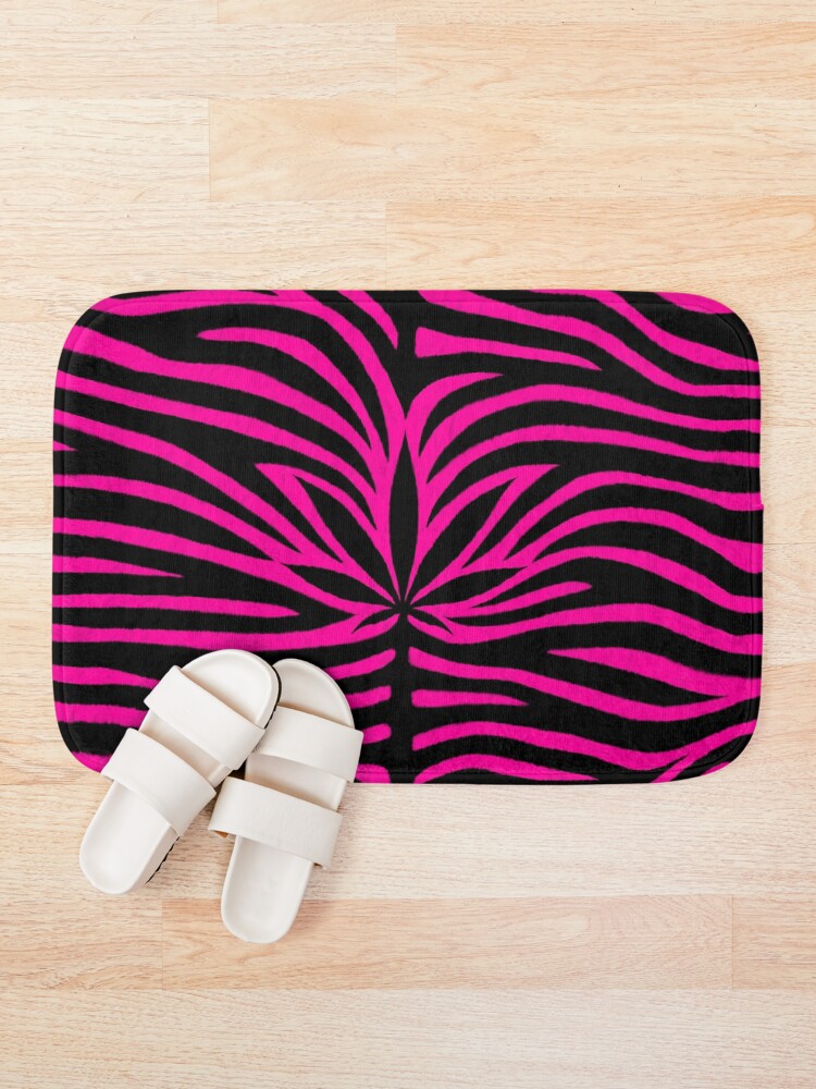 Thumbnail 1 of 6, Bath Mat, Pink Tiger designed and sold by Skyvora.