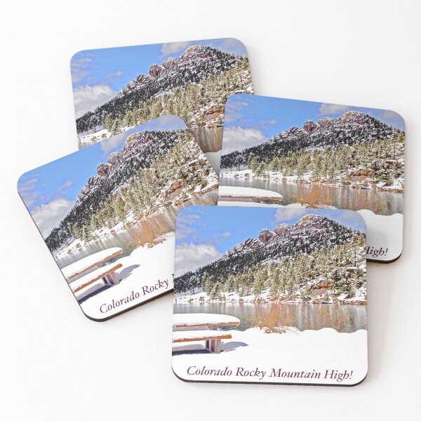 Item preview, Rocky Mountain Lake in Winter Snow designed and sold by AMacGPhilly.