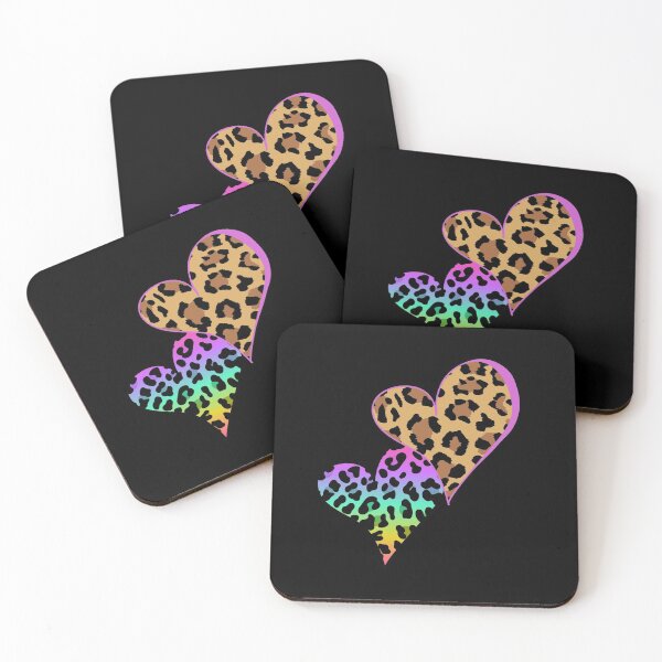 Item preview, Leopard And Rainbow Hearts designed and sold by RedSparkle.