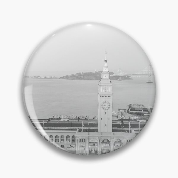 Item preview, Dusk at the Ferry Building, San Francisco - Black & White #2 designed and sold by ywphotos.